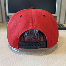 Кепка Snapback New York Yankees NY MLB Нью-Йорк Янкіз Червона з Чорним Козирком, фото 5