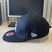 Кепка Snapback New York Yankees NY MLB Нью-Йорк Янкіз Чорна з білим Лого, фото 5