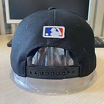 Кепка Snapback New York Yankees NY MLB Нью-Йорк Янкіз Чорна з білим Лого, фото 6