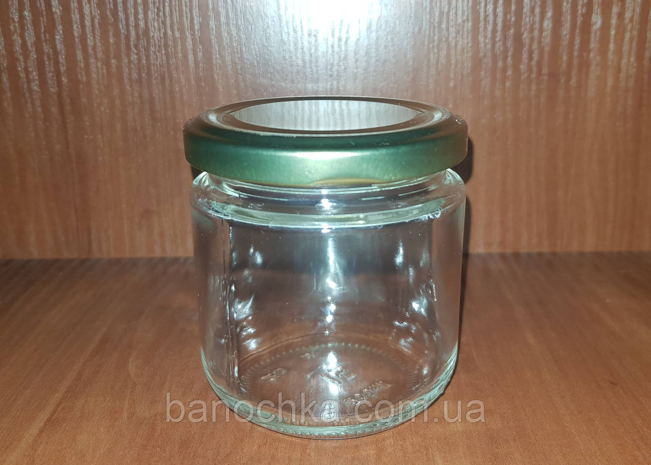 Банка стекло 200 мл с крышкой золото ТО 66 мм (24 штуки) (ID#1652919128 ...