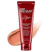 Глиняная пенка-маска Missha Amazon Red Clay Pore Pack Foam Cleanser