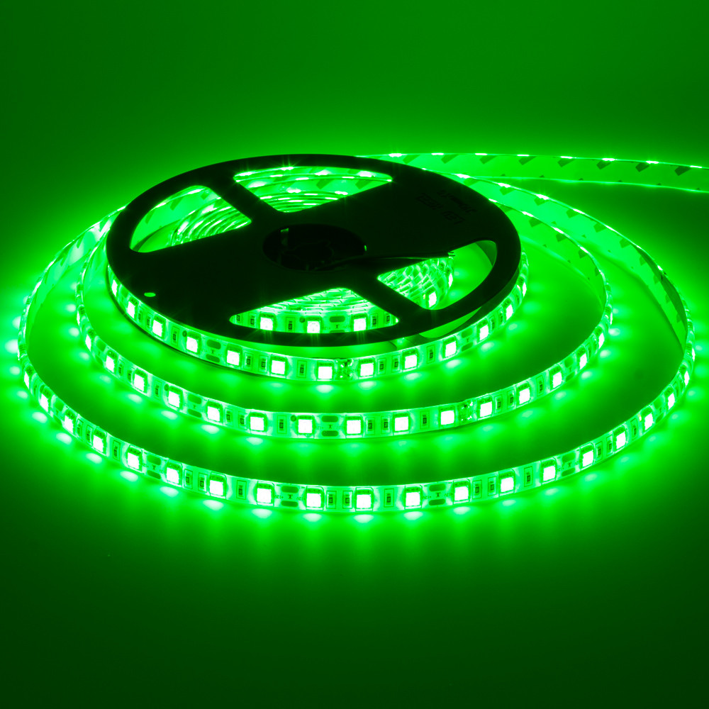 Led стрічка 12В зелена smd5050 60LED/m IP65, 1 м