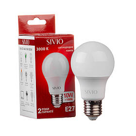 Led-лампа Sivio 10 Вт А60 тепла біла E27 3000K