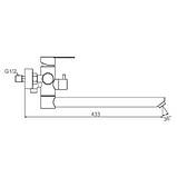 Змішувач для ванни Frap F22801-6, чорний, фото 8
