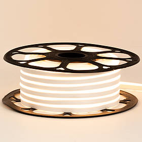 Неонова стрічка світлодіодна біла тепла 12 V 6 х 12 AVT-smd2835 120 LED/м 13 Вт/м IP65