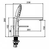 Змішувач для ванни на борт GAPPO G1117-6, чорний, фото 9