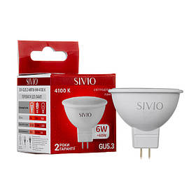 Led-лампа Sivio 6 Вт MR16 нейтральна біла GU5.3 4100K