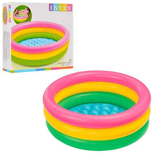Басейн Intex 58924 NP "Веселка" (6) розміром 86х25см, обсяг: 51л, вага: 0,55кг, від 1 до 3 років