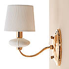 Бра на 1 лампу білого кольору з абажуром, фото 3