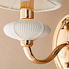 Бра на 1 лампу білого кольору з абажуром, фото 4