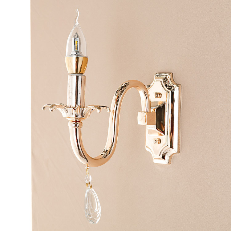 Люстра настінна бра на 1 свічку золотого кольору (OU105/1W), фото 1