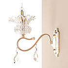 Браво - золотий у формі квітки з прозорим камінням (OU046/1W), фото 2