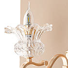 Браво - золотий у формі квітки з прозорим камінням (OU046/1W), фото 3