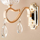 Браво - золотий у формі квітки з прозорим камінням (OU046/1W), фото 4