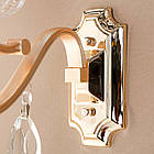 Браво - золотий у формі квітки з прозорим камінням (OU046/1W), фото 5