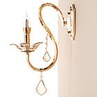 Бра золота на 1 свічу з медовим декором, фото 2