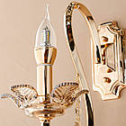 Бра золота на 1 свічу з медовим декором, фото 3