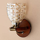 Бра коричневого кольору з фігурним плафоном зі скла (NN013/1W), фото 2