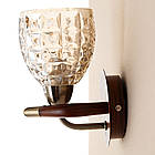 Бра коричневого кольору з фігурним плафоном зі скла (NN013/1W), фото 3