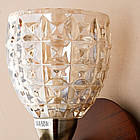 Бра коричневого кольору з фігурним плафоном зі скла (NN013/1W), фото 4