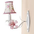 Бра з квітковим абажуром біле з рожевим, фото 2