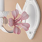 Бра з квітковим абажуром біле з рожевим, фото 3