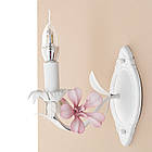 Бра з квітковим абажуром біле з рожевим, фото 5