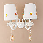 Брам на 2 лампи з абажуром і декоративними прикрасами (QLB003/2), фото 2