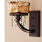 Бра коричневе на 1 скляний плафон у янтарному кольорі, фото 2