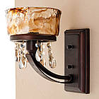 Бра коричневе на 1 скляний плафон у янтарному кольорі, фото 3