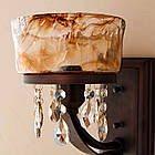 Бра коричневе на 1 скляний плафон у янтарному кольорі, фото 5