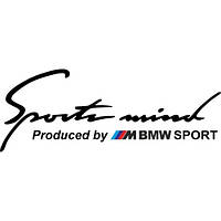 Виниловая наклейка на авто - Sports mind M BMW Sports размер 20 см