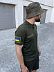 Футболка чоловіча хакі Поло військова футболка з липучкою для шевронів Розміри: від S до 3XL, фото 5