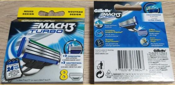 Змінні касети картриджі для гоління Gillette Mach3 (8 шт) Жилет Мак3 8 касет