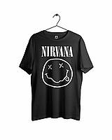 Черная футболка Nirvana унисекс футболки Нирвана Курт Кобейн