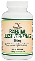 Double wood, essential digestive enzymes, основные пищеварительные ферменты, 180 капсул