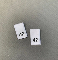 Жаккардовые размерники этикетки 42 размер (белая)