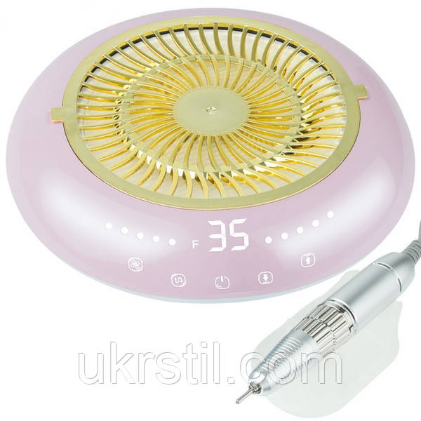 Витяжка+фрезер 2 в 1 для манікюру та педикюру JIMDOА-803Рrо Рожева, фото 1