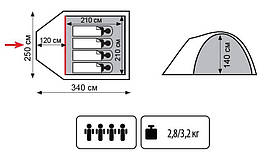 Намет Totem Chinook чотиримісний, фото 2