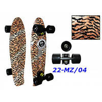 Скейт 22-MZ абстракция цветная penny cruiser fish skate board пенни лонгборд 56см