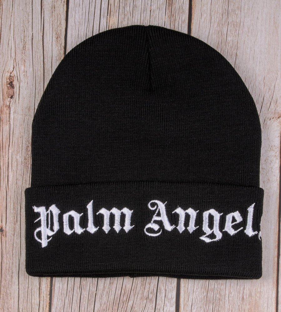 Шапка молодіжна з вишивкою Palm Angels (m33), Чорний