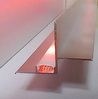 Алюмінієвий профіль тіньового шва 50 мм для ширяючої стелі з підсвічуванням АПТШ МАКСІ LED