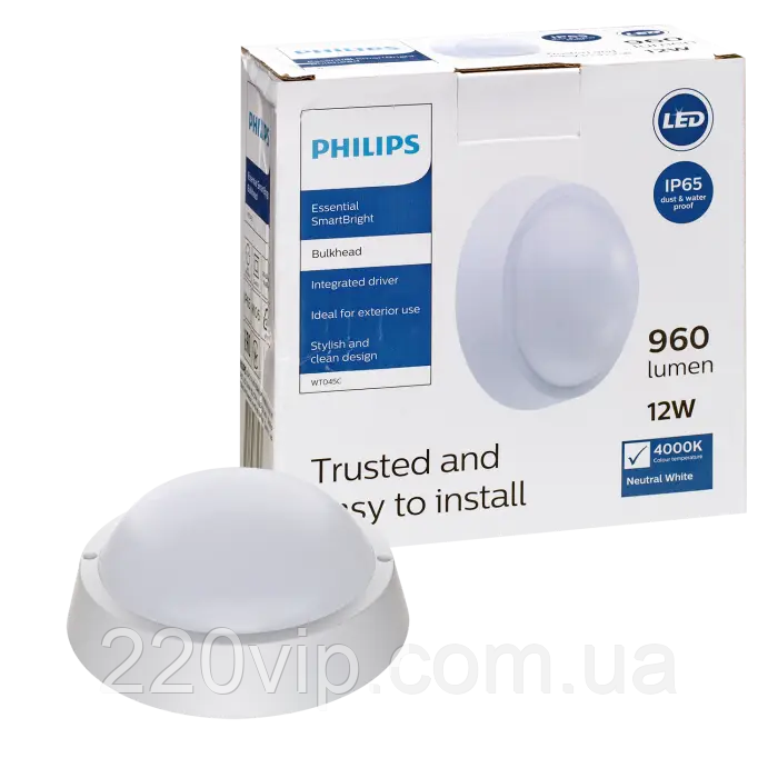 Світильник Philips WT045C LED12/NW PSU 12 W 960 lm CFW L1065 світлодіодний стельовий — настінний 76с, коло