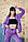 Жіночий спортивний костюм на замку  (джогери+худі ) фіалка, фото 3