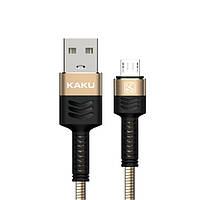 USB кабель Kaku KSC-069 USB - Micro USB 1m, металлическая оплетка - Gold