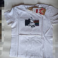 Дитяча біла футболка Disney для дівчинки 128 паетки Minnie Mouse