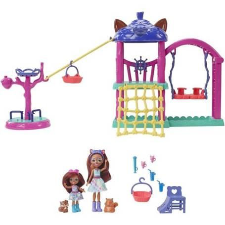 Ігровий набір Enchantimals City Fun Playground HHC16  2 ляльки, 2 фігурки тварин , чудовий п