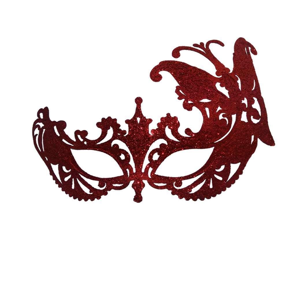 Венеціанська маска Баттерфлай червона