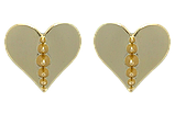 Сережки Xuping QQMM Позолота 14K пусети "Сердечки з шипами", фото 4