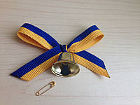 Колокольчик (дзвіночки) для первоклассников на 1 сентября, выпускников школ, жовто-синя стрічка